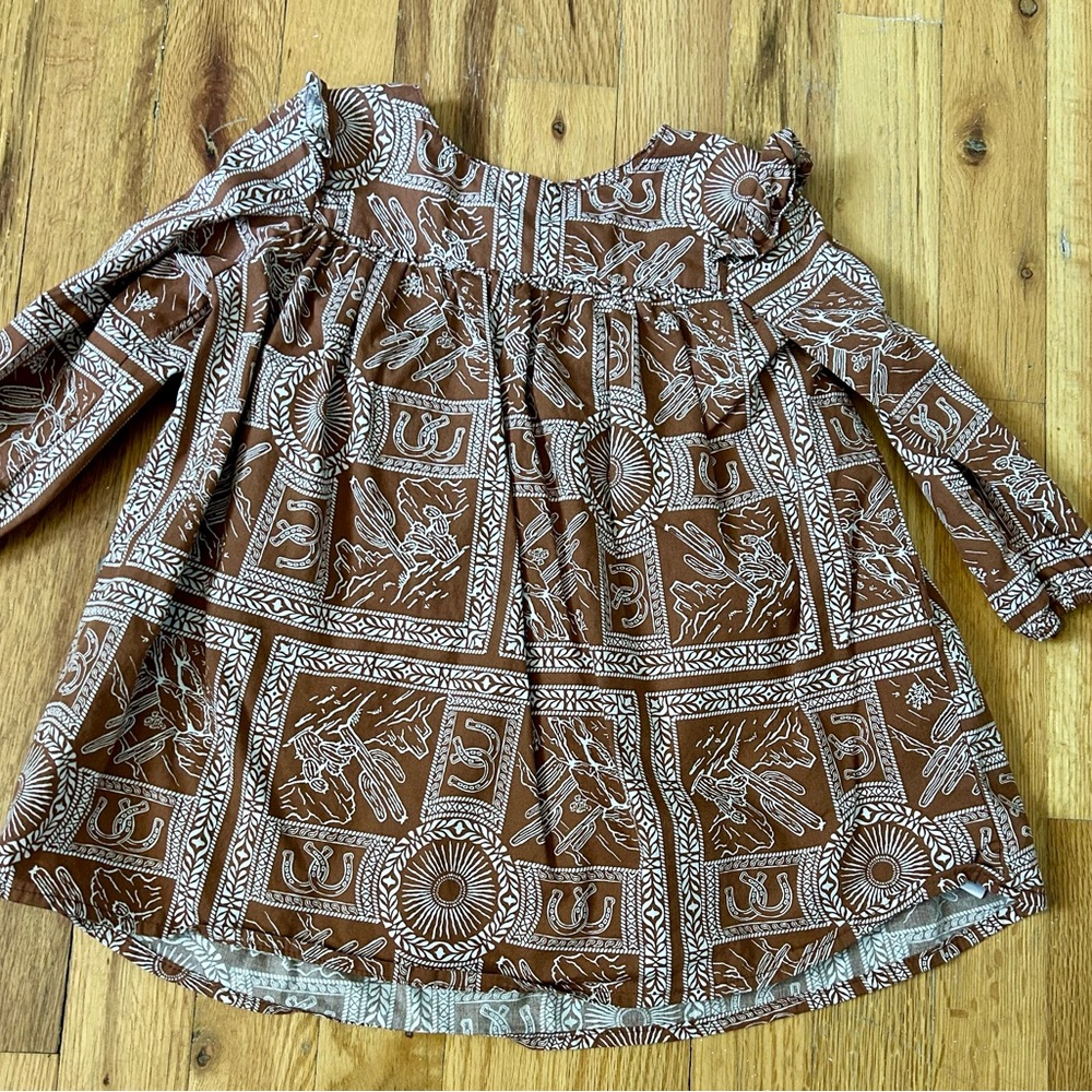Wrangler Kids Brown Geometric Blouse